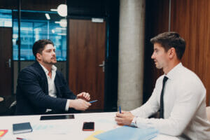Human Resources team conducting internal investigations with current employees