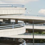 Spiral ramp of a multi-level parking garage